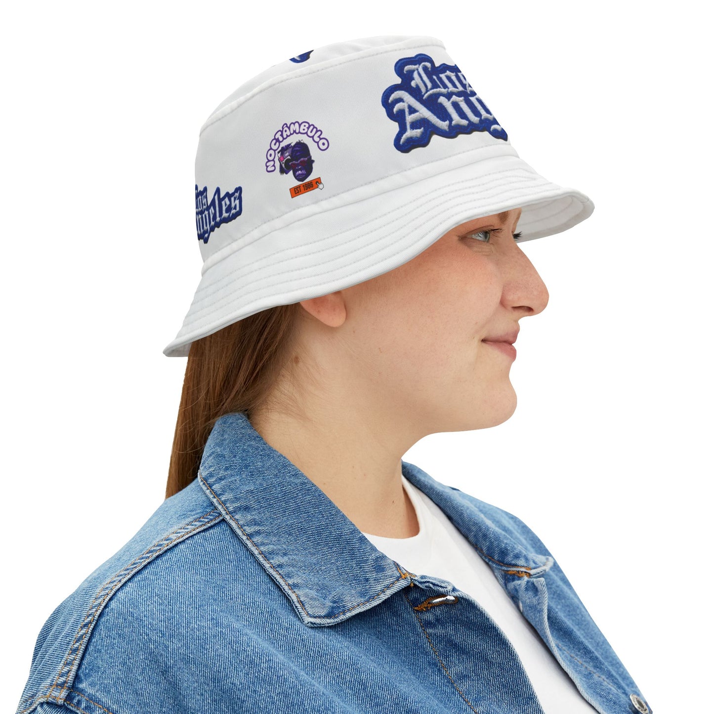 Los Angeles Print Bucket Hat | Trendy Summer Hat for Beach, Festivals, Travel, Outdoor Adventures, Gifts