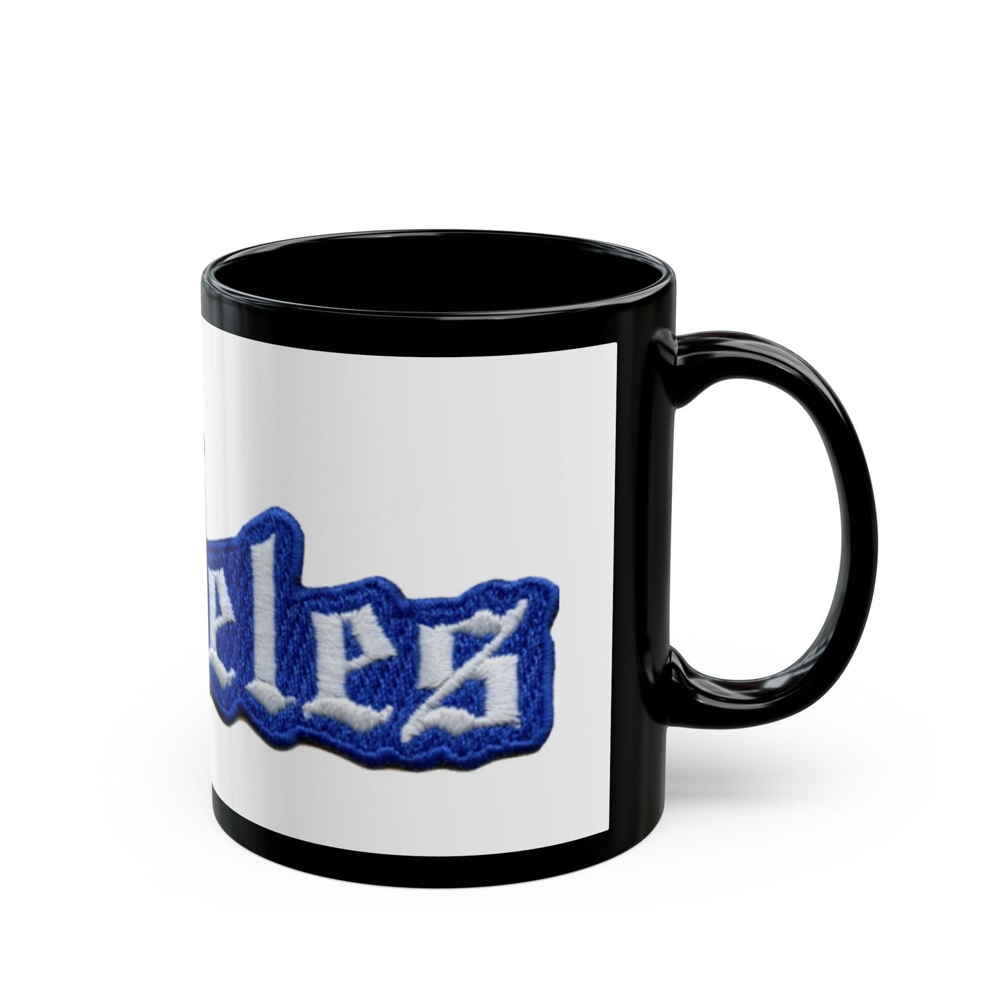 Los Angeles Embroidered Black Coffee Mug, 11oz & 15oz, Stylish Gift for City Lovers, Travel Souvenir, Cool Drinkware, Urban Decor