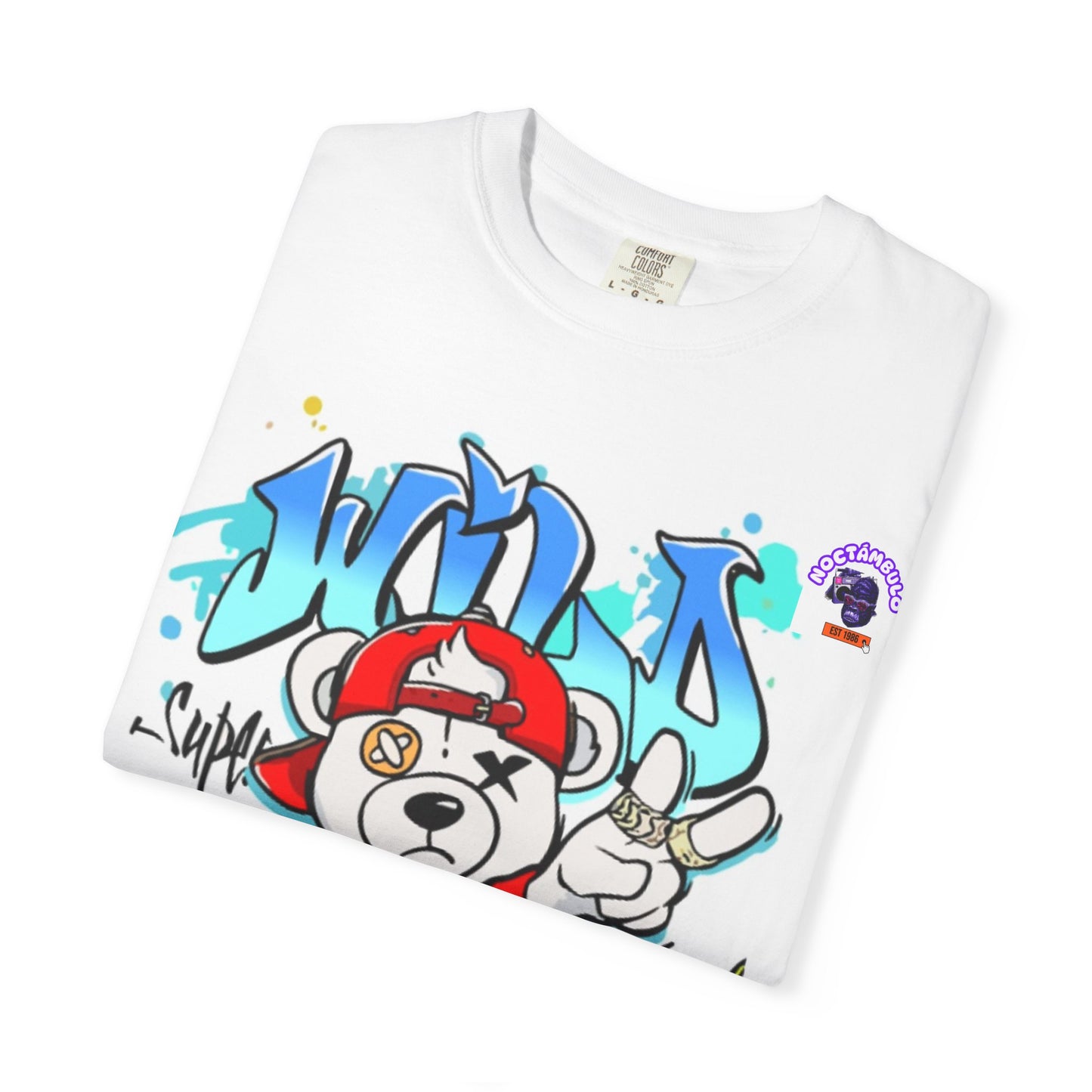 Cool Cartoon Bear Graphic T-Shirt, Unisex Streetwear, Hip Hop Style Tee, Trendy Gift, Urban Fashion, Summer Wear
