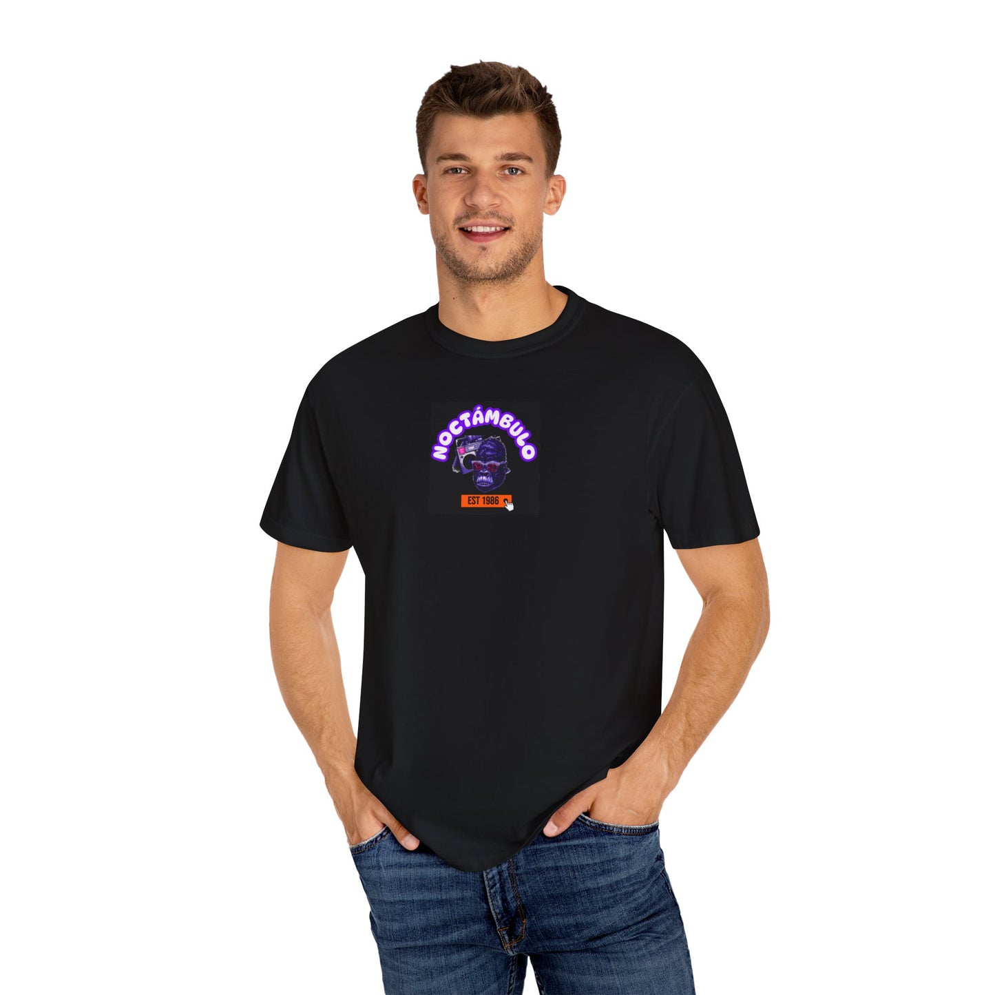 Cool Graphic T-Shirt with Noctámbulo and Gorilla Designs, Unisex Tee for Gifts, Summer Vibes, Music Lovers, Casual Wear