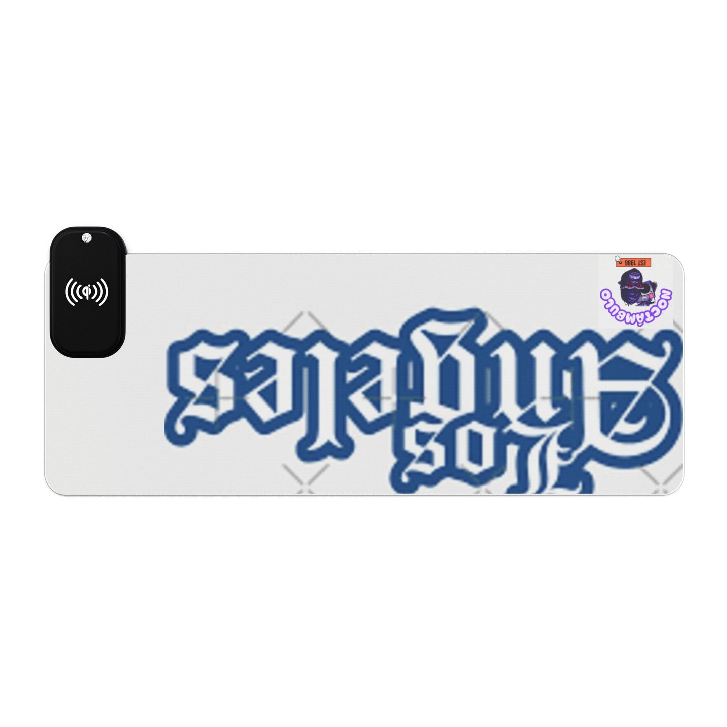 LED Gaming Mouse Pad with Wireless Charging - Perfect Gamer Gift, Desk Accessory, LED RGB Light, Computer Setup, Modern Decor