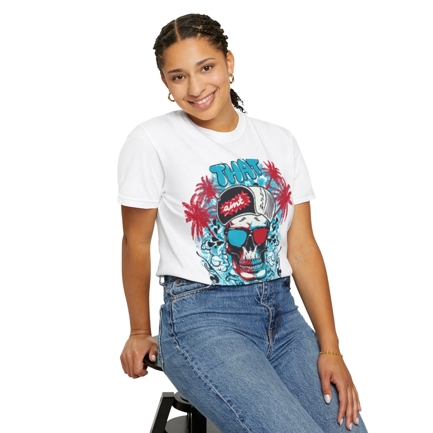 Cool Vibe Skull T-Shirt, Unisex Graphic Tee, Beachwear, Summer Outfit, Gift for Him/Her, Casual Wear