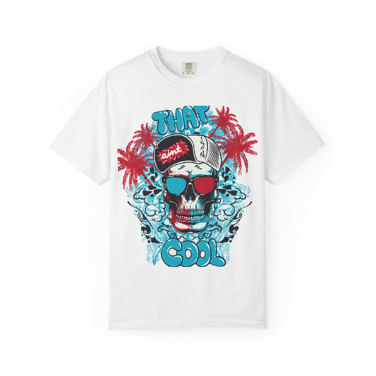 Cool Vibe Skull T-Shirt, Unisex Graphic Tee, Beachwear, Summer Outfit, Gift for Him/Her, Casual Wear