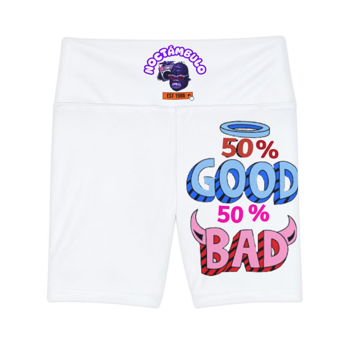 Colorful Women's Workout Shorts, Fun Athletic Bottoms for Gym, Motivational Exercise Apparel, Unique Fitness Gifts, AOP Style