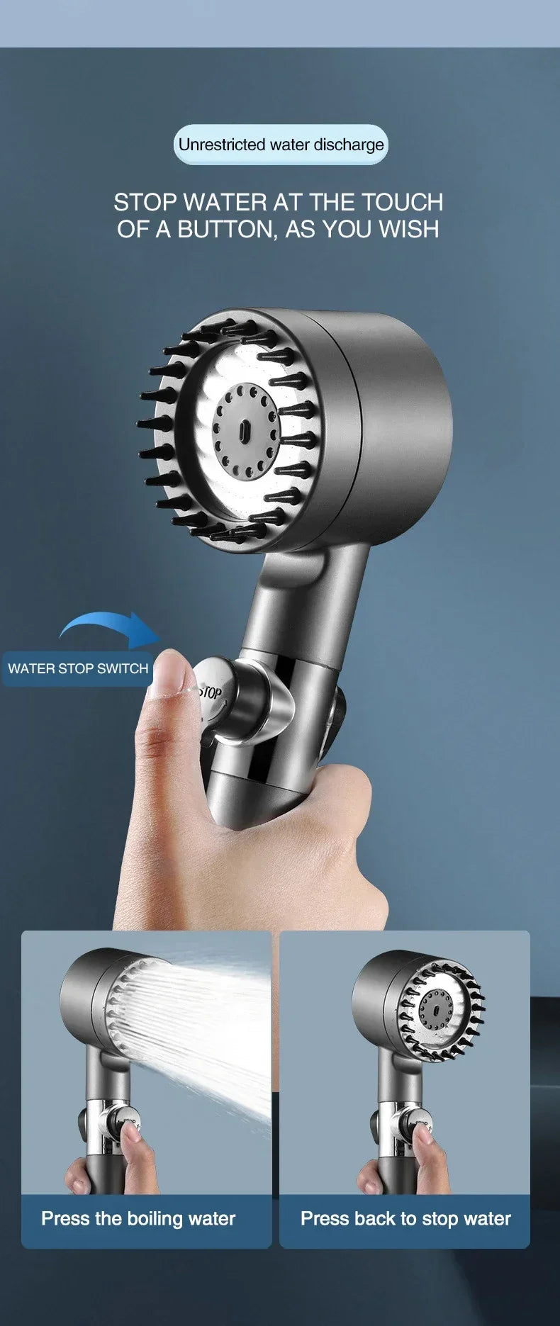Shower Head High Pressure Showerhead Portable Filter Rainfall Faucet Tap Bathroom Bath Home Innovative Accessory Save Water 2025
