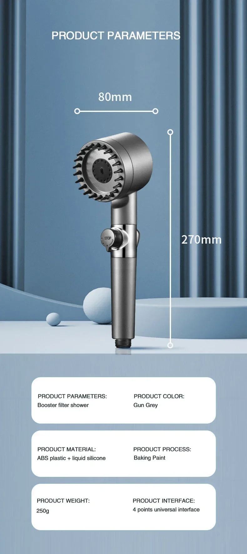 Shower Head High Pressure Showerhead Portable Filter Rainfall Faucet Tap Bathroom Bath Home Innovative Accessory Save Water 2025