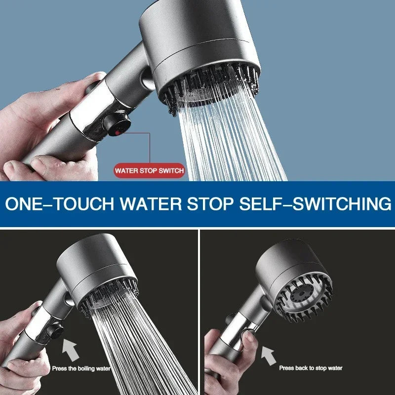 New Portable Shower Head 3 Modes High Pressure Showerhead Filter Rainfall Faucet Tap Bathroom Bath Home Innovative Accessory