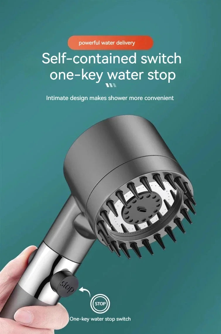 New Portable Shower Head 3 Modes High Pressure Showerhead Filter Rainfall Faucet Tap Bathroom Bath Home Innovative Accessory