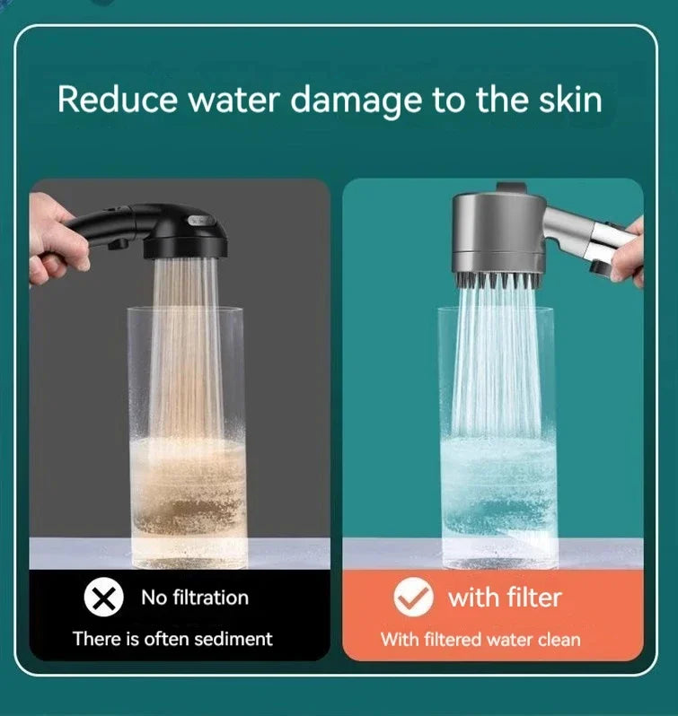 New Portable Shower Head 3 Modes High Pressure Showerhead Filter Rainfall Faucet Tap Bathroom Bath Home Innovative Accessory