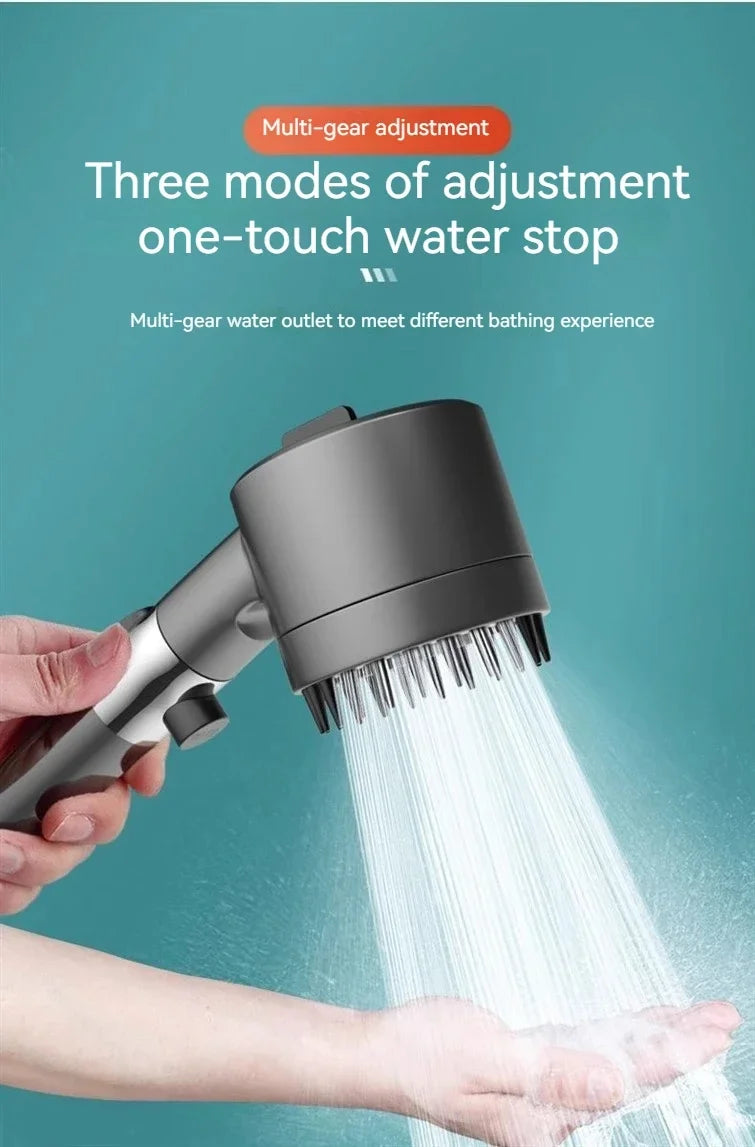 New Portable Shower Head 3 Modes High Pressure Showerhead Filter Rainfall Faucet Tap Bathroom Bath Home Innovative Accessory